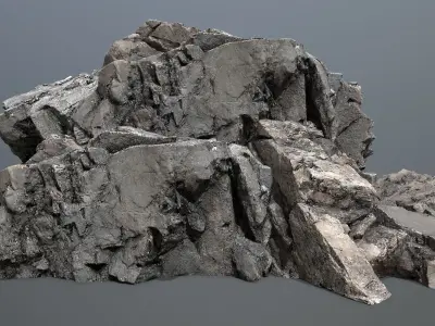 Mountain Low-poly 3D model 3