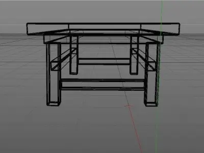 modern table  Free 3D model