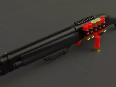 TAC-13 Shotgun Low-poly 3D model