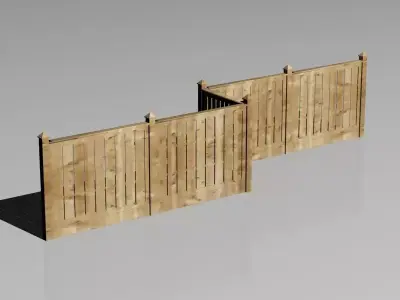 fence 02 3D model buy