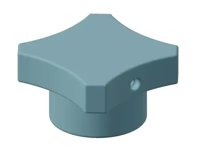 Plastic Faucet Square Knob 3D model