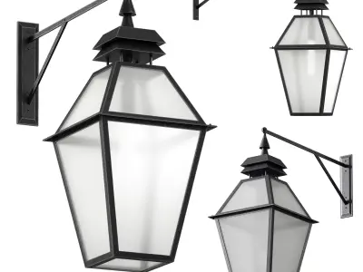 Outdoor Wall Hanging Lantern Light 3D model