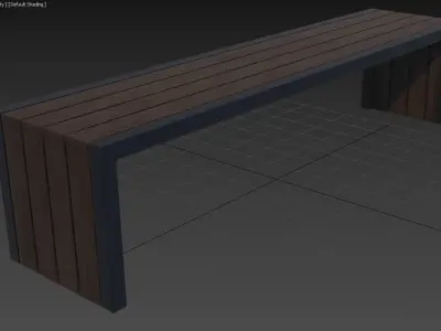 Bench  M10 Low-poly 3D model