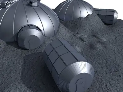 ESA Moon Village 2 3D model