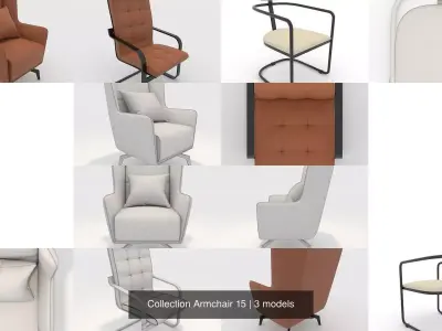 Collection Armchair 15 3D Model Pack