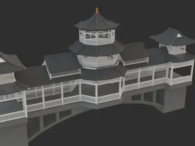 bridge 02 Low-poly 3D model