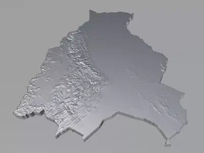 Bolivia Country Terrain 3D model