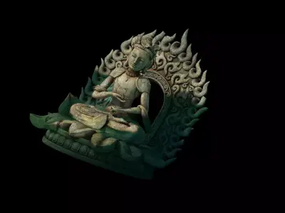 Model - Kashayana Buddha Forest Water Sculpture 05 3D model