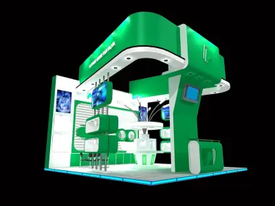 stall design Low-poly 3D model