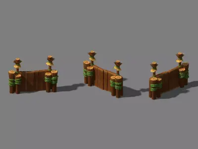 Dynasty City - Small Door 42 3D model