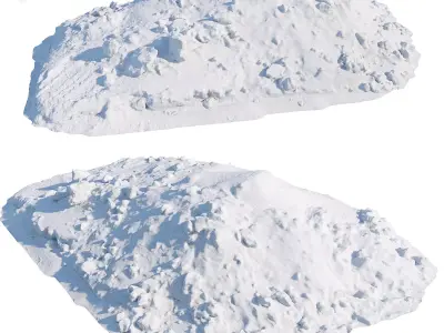 Ultra realistic a Pile of snow 3D model