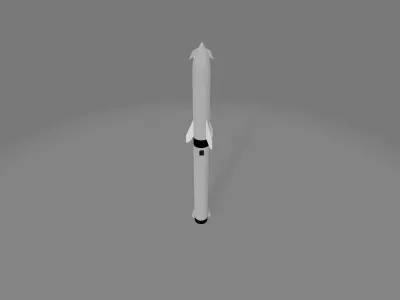 Space-X Starship inspired by real model Low-poly 3D model