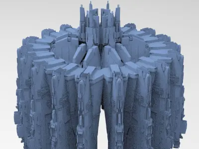 Sci-Fi dark Platforms 8  3D model