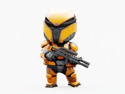 TOON TROOPER DOMIAC   RIGGED 3D model