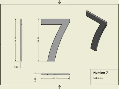 Number 7 3D print model