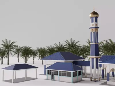 Mosque Low-poly 3D model