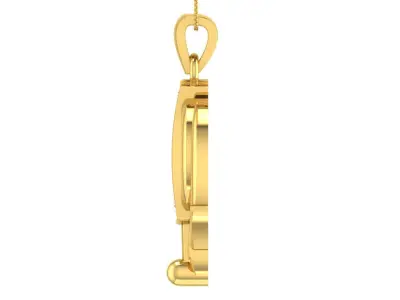 light weight yellow gold  diamond pendent -ZA PN 3181 3D print model