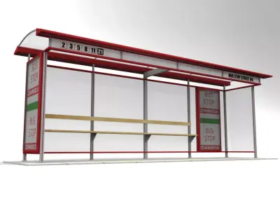 Bus stop 3D model