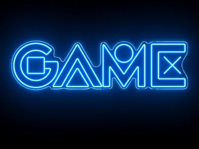 GAME Neon Sign 3D model