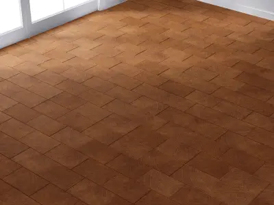 End Grain Wood Floor tile 01 - Seamless Texture