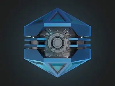 3D Animated Sci Fi Capsule 3D model