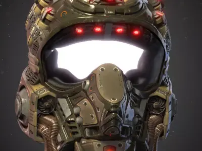 Helmet Kepler-22b Low-poly 3D model