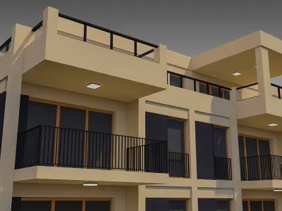 Apartment Building 008 3D model