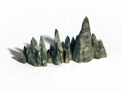 Ice chamber - stone material -02 3D model