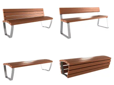 Modern Bench collection 1 3D model