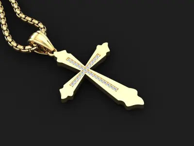 Cross Light Gold 3CP009 3DM STL 3D model
