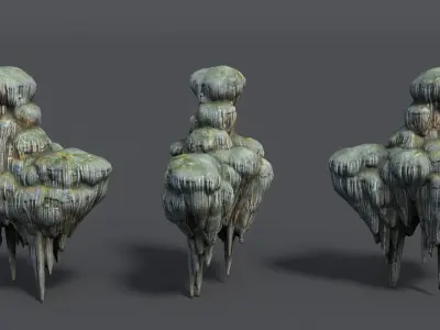 9 Modular Cave Formations - 250218 Low-poly 3D model