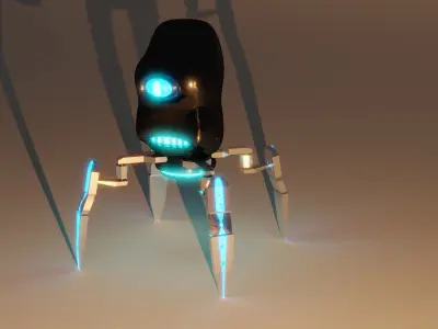Bio Robot Low-poly 3D model