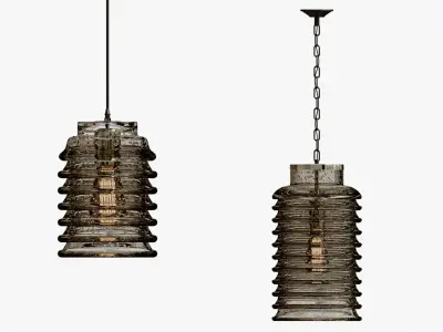 STACKED PENDANT - MERCURY GLASS 3D model