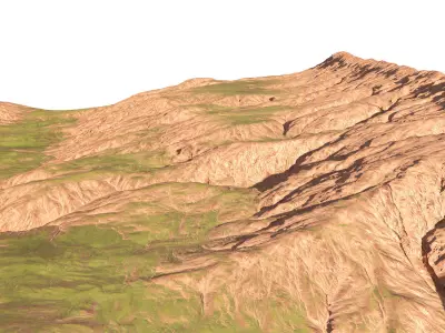 Terrain mountain hill 3D model