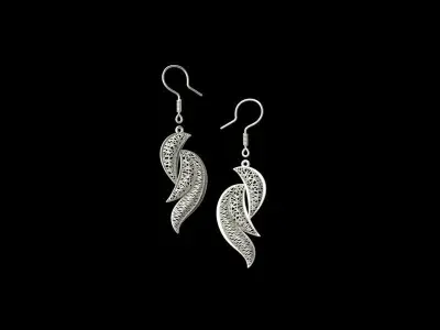 Light earrings 3D print model