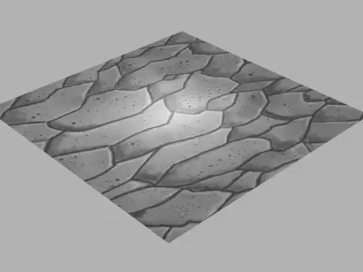 Stone floor Low-poly texture Low-poly 3D model