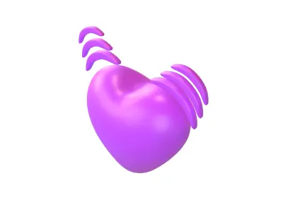 Beating Heart v1 007 Low-poly 3D model