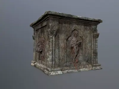 column 2 Low-poly 3D model