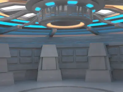 Sci Fi Room Low-poly 3D model