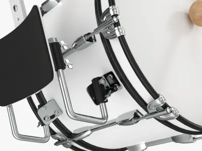 Marching Bass Drum with Carrier 18x10 3D model