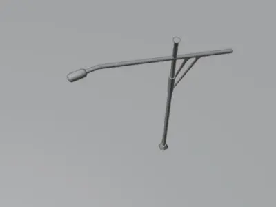 Road light Low-poly 3D model