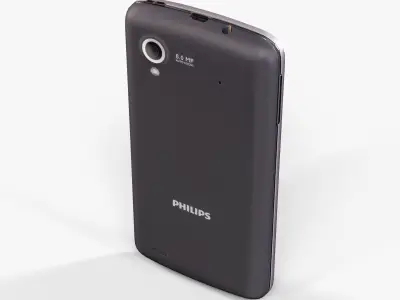 Philips Xenium W832 Grey Low-poly 3D model