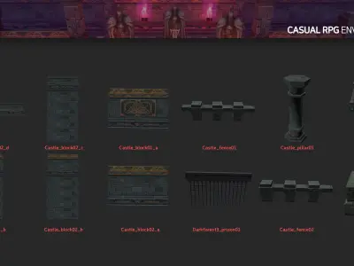 Casual RPG Environment 01 Low-poly 3D model