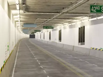 modular road tunnel asset pack with 8k pbr textures Low-poly 3D model