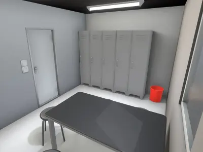 Low-Poly Break Room - Animated Low-poly 3D model