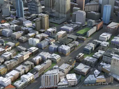 City 78 Low-poly 3D model