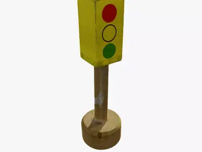 Anydrafts Traffic light toy 01 Low-poly 3D model