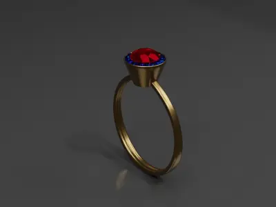 Diamond ring 3D print model