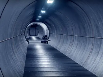 Sci-Fi Tunnel-Blender Eevee 3D model