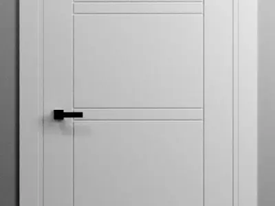 Set of 7 modern painted interior doors 3D model